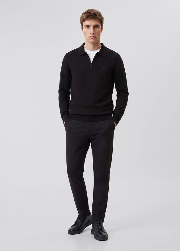 Beymen Club Siyah Fermuarlı Polo Triko - 2