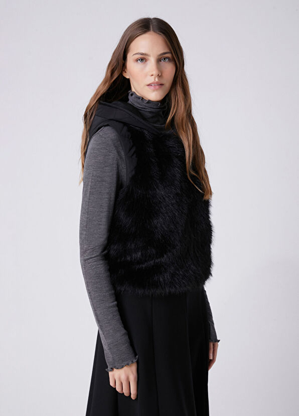 Beymen Club Black Hooded Vest - 4