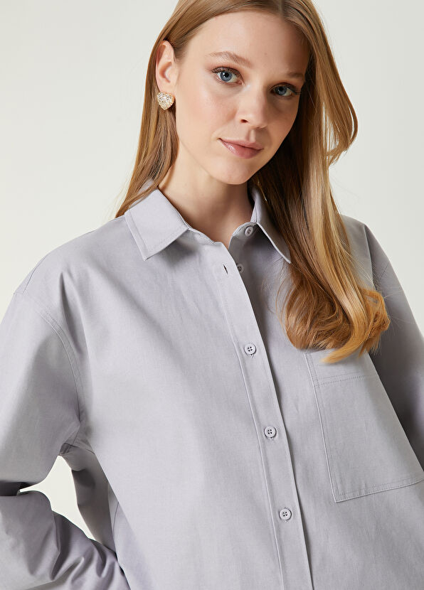 Beymen Club Gri Boyfriend Dış Gömlek - 2