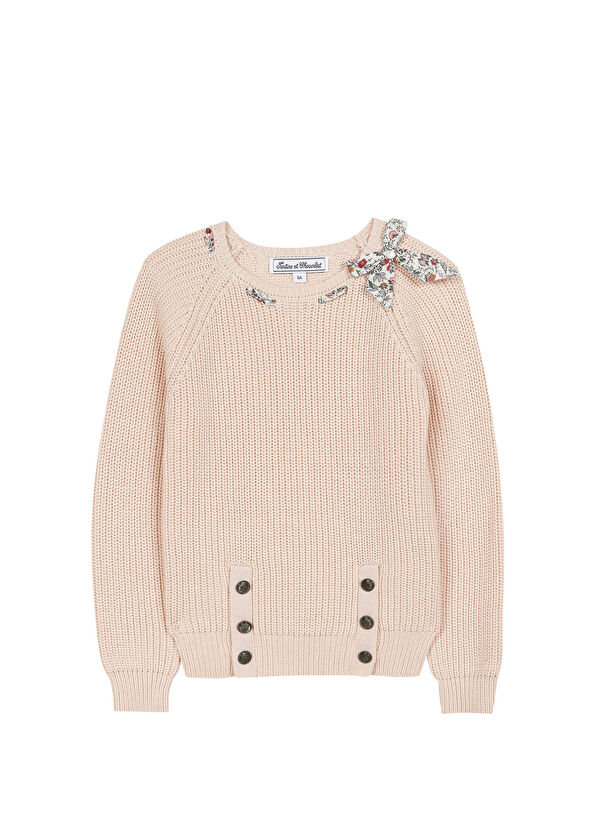 Tartine Et Chocolat Pink Girl's Knitwear Sweater - 1