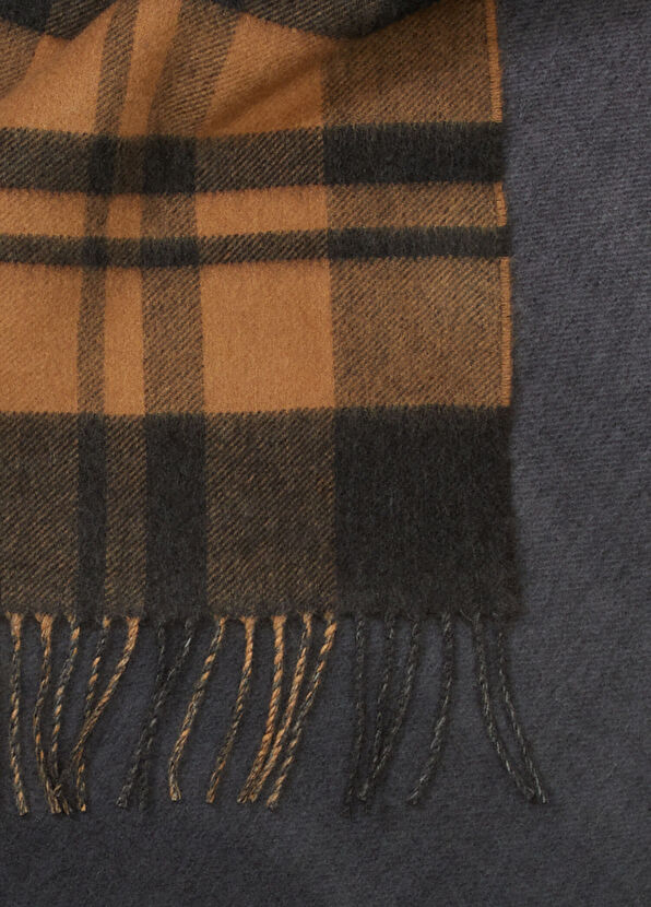 Begg&Co Taransay Kahverengi Ekoseli Erkek Kaşmir Atkı - 2