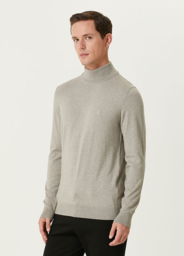 Beymen Club Beige Half Turtleneck Basic Sweater - 4