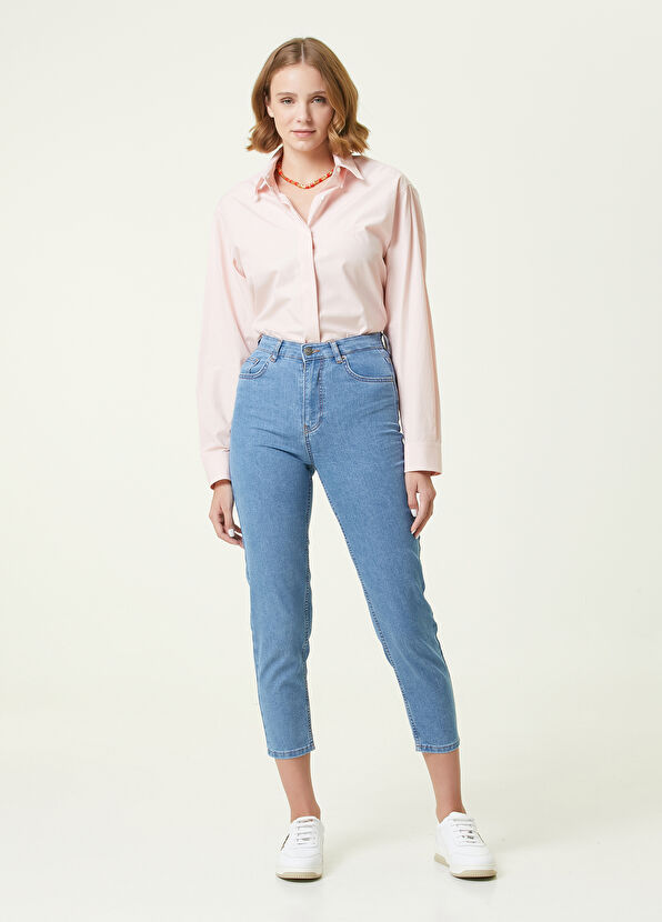 Beymen Club Açık Mavi Mom Jean Pantolon - 1