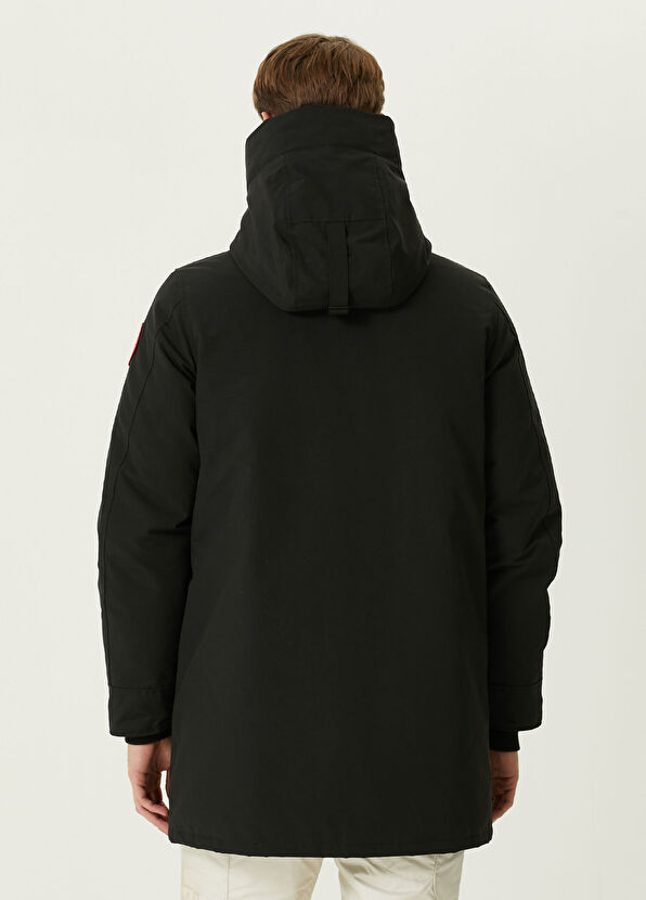 Langford Siyah Kapüşonlu Parka - Görsel 6