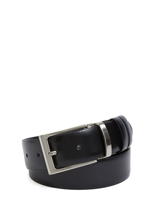 Beymen Club Black Navy Blue Men's Double Sided Belt - 1