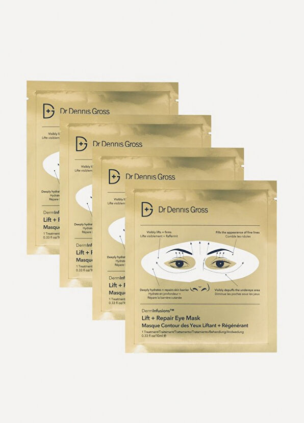 Dr. Dennis Gross DermInfusions™ Sıkılaştırıcı ve Onarıcı Kağıt Göz Maskesi  - 4