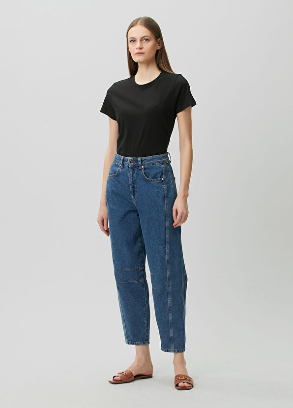 Beymen Club Siyah Dökümlü T-shirt - 3