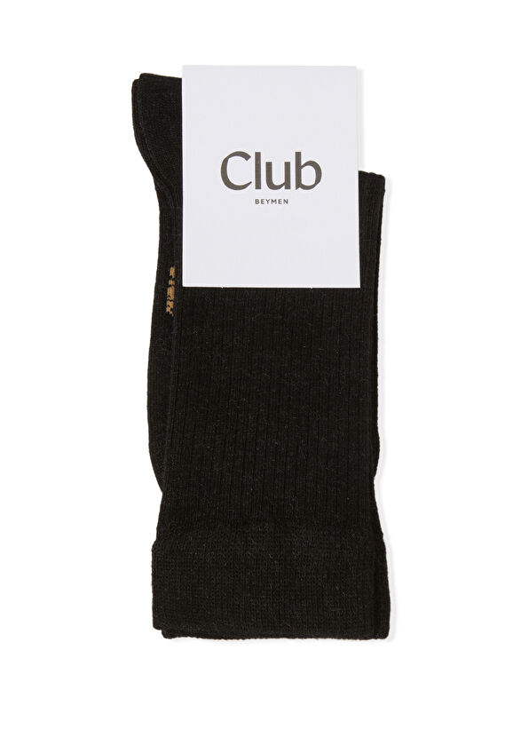 Beymen Club Siyah Kadın İpek Karışımlı Soket Çorap - 1