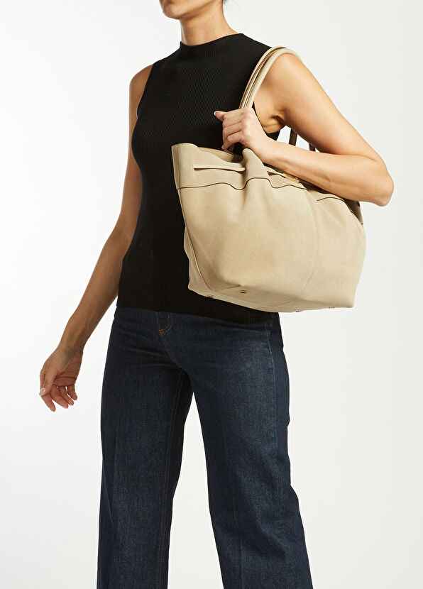 Boss Helya Beige Women's Leather Bag - 2