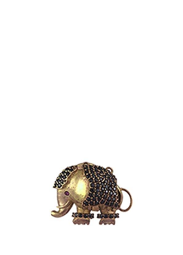 Begum Khan Oriental Elephant Gold Plated Piercing - 1