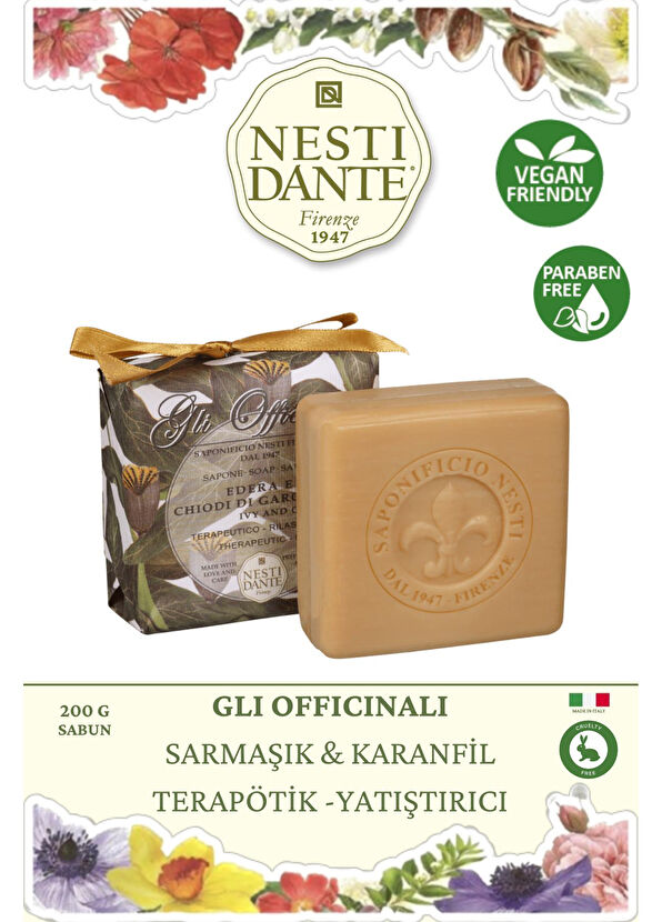Nesti Dante Gli Officinali Sarmaşık ve Karanfil Vegan Bakım Sabunu 200 gr - 3