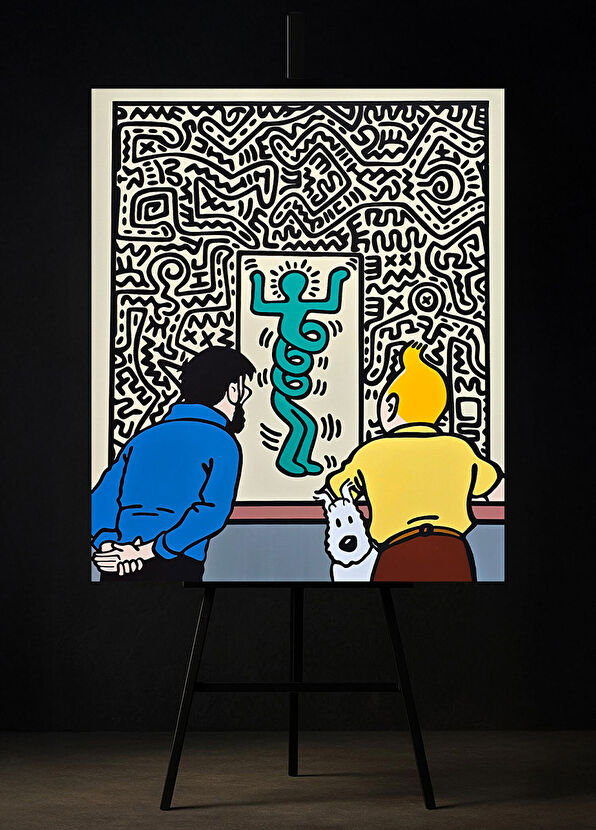 Red Art Istanbul Hamid Tolouei Fard Acrylic Painting on Canvas 120 x 100 cm - 2