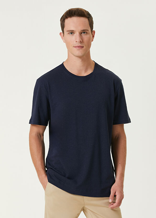 Beymen Club Lacivert Logo Detaylı T-shirt - 1