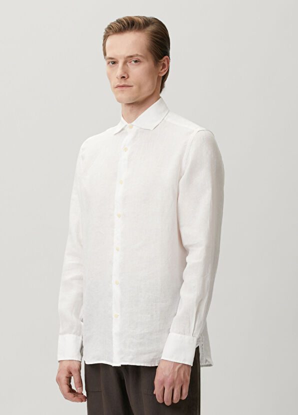 MC2 (Saint Barth) Pamplona Off-White Linen Shirt - 3