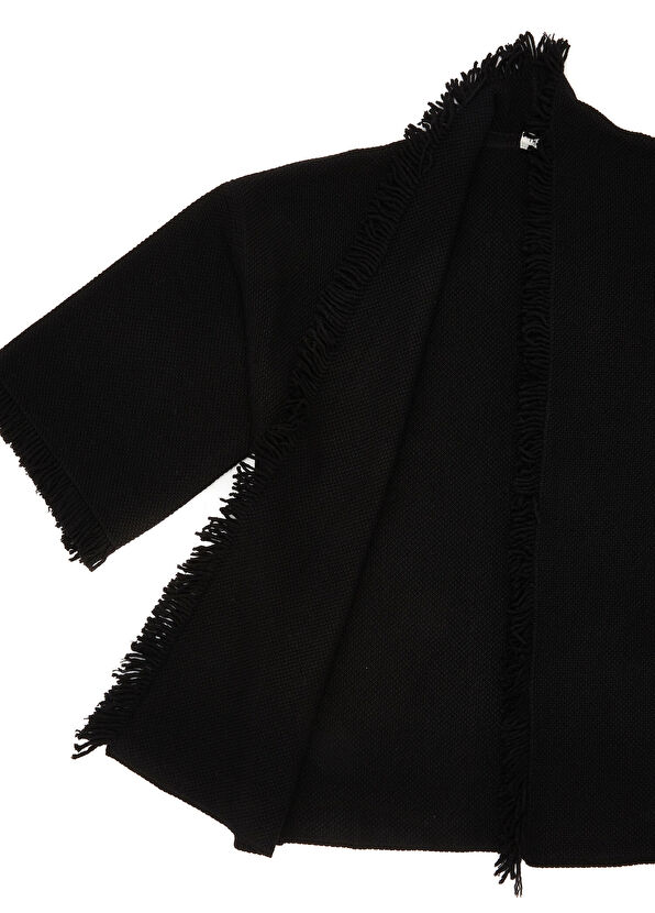 Inverni Siyah Püsküllü Kadın Kaşmir Şal - 2