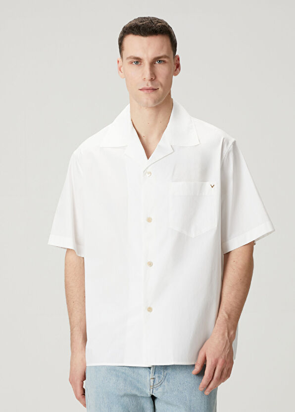 Valentino White Short Sleeve Shirt - 1