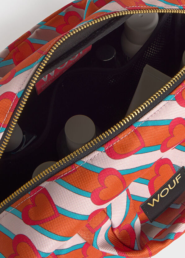 Wouf Heartbeat Colorful Printed Women's Makeup Bag 29 x 18 cm - 2