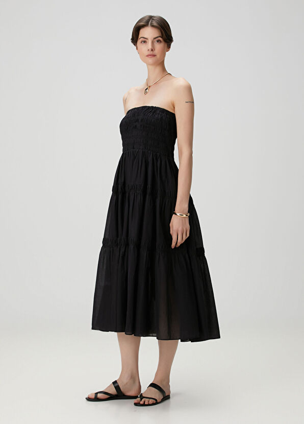 Jets Swimmear Siyah Midi Plaj Elbisesi - 2