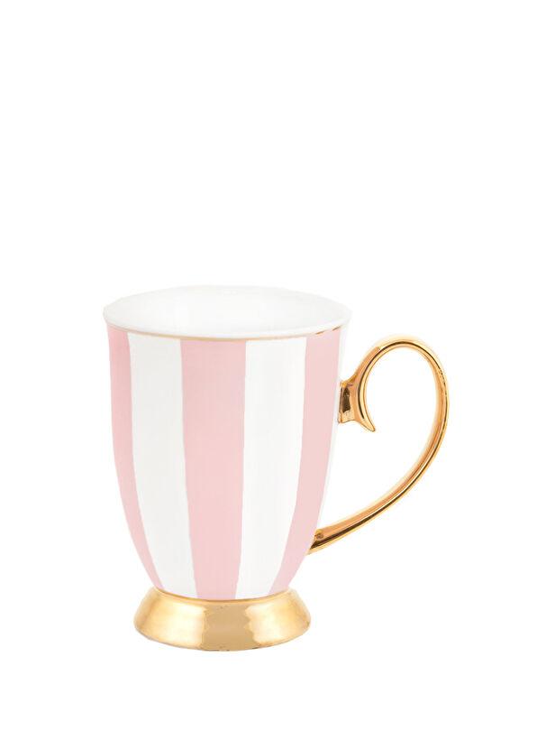 Cristina Re Blush Stripes 24 Ayar Altın Kaplama Mug - 1