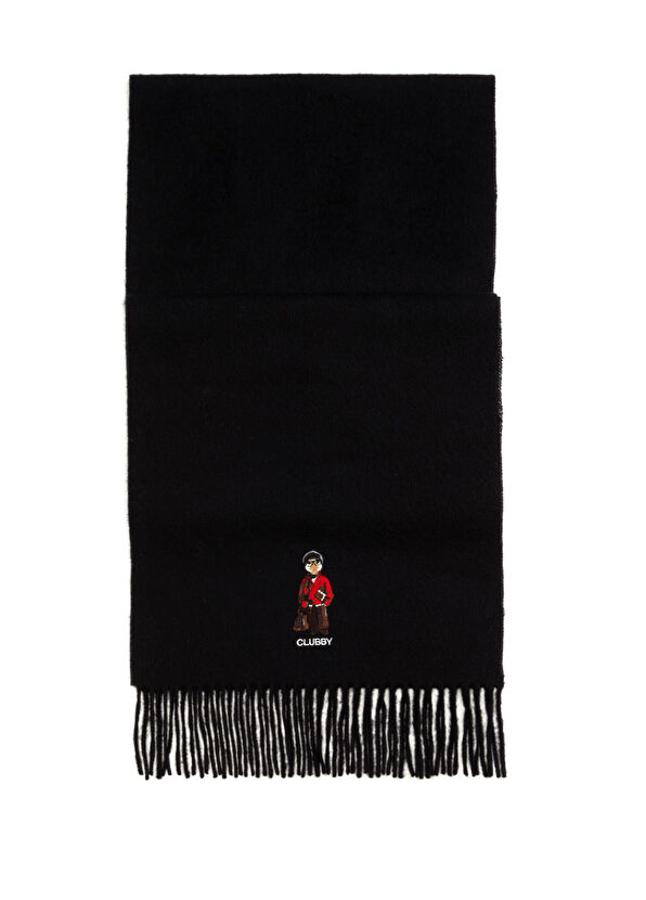 Beymen Club Clubby Black Men's Wool Woven Scarf - 1