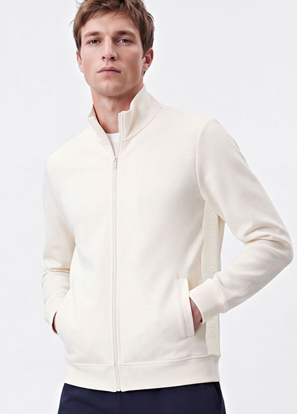 Beymen Club Kırık Beyaz Kaz Detaylı Joop Interlock Sweatshirt - 2