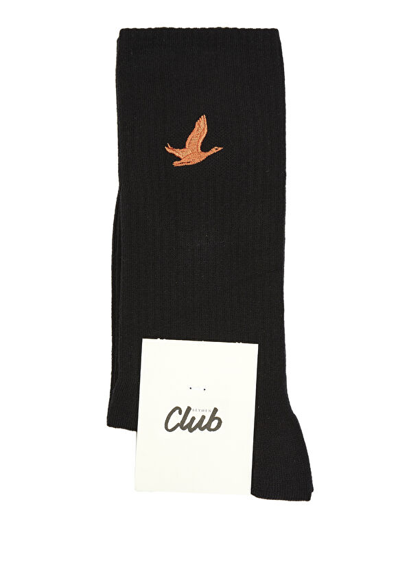 Beymen Club Siyah Logo Nakışlı Erkek Çorap - 1