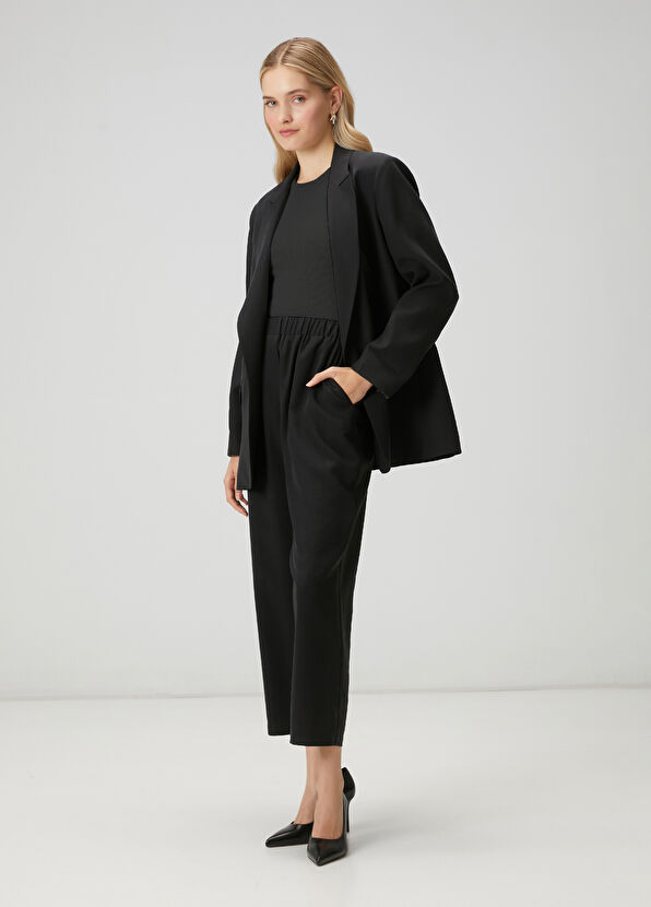 Beymen Club Black Pleated Carrot Pants - 2