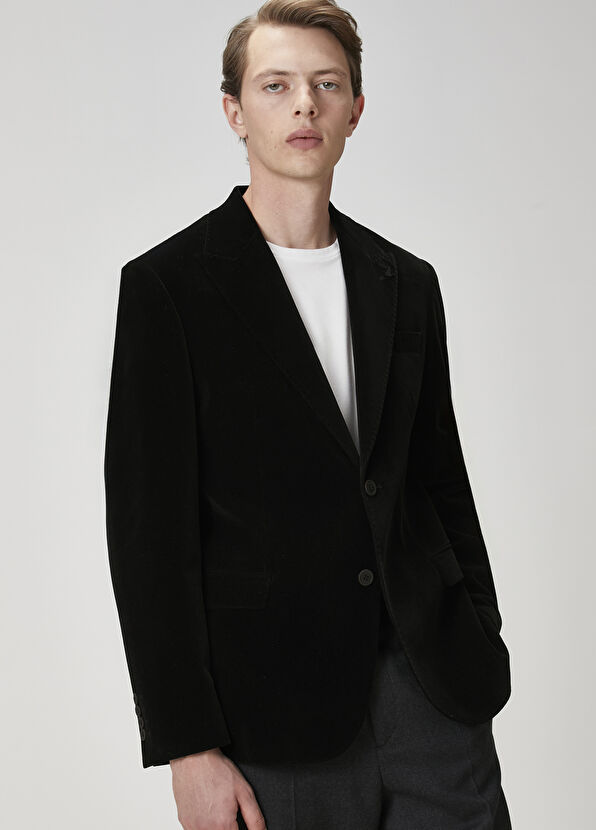 Beymen Club Siyah Kadife Ceket - 4