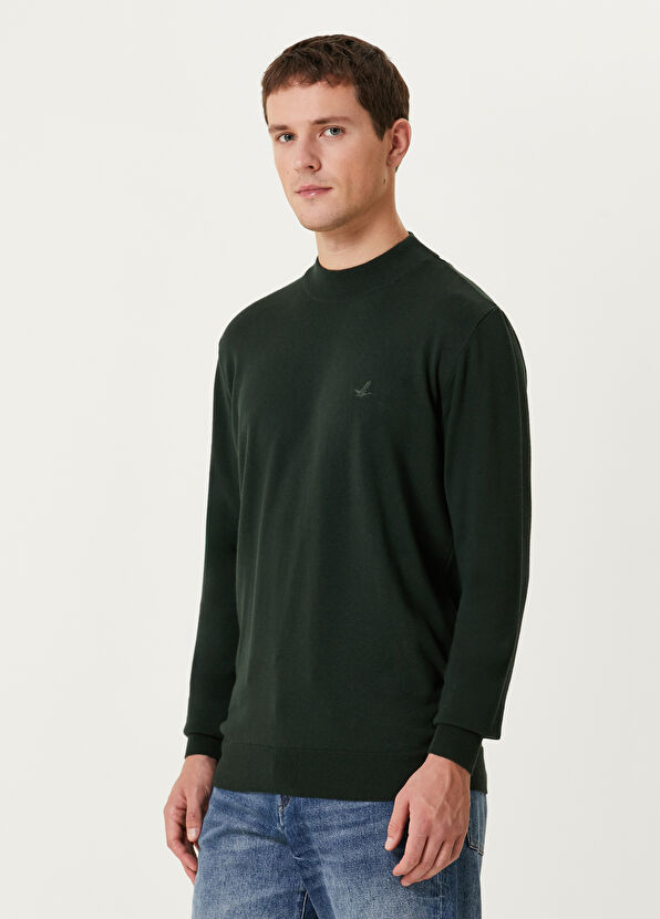 Beymen Club Haki Yarım Balıkçı Yaka Kazak - 2