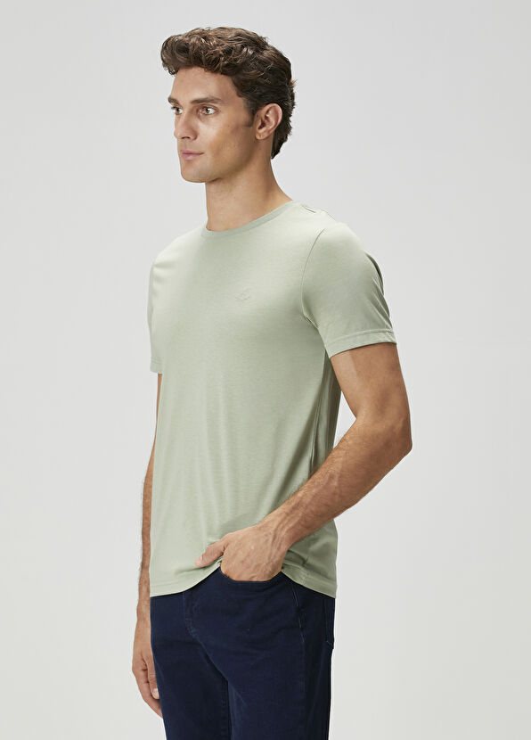 Beymen Club Aqua Green Basic T-Shirt - 2