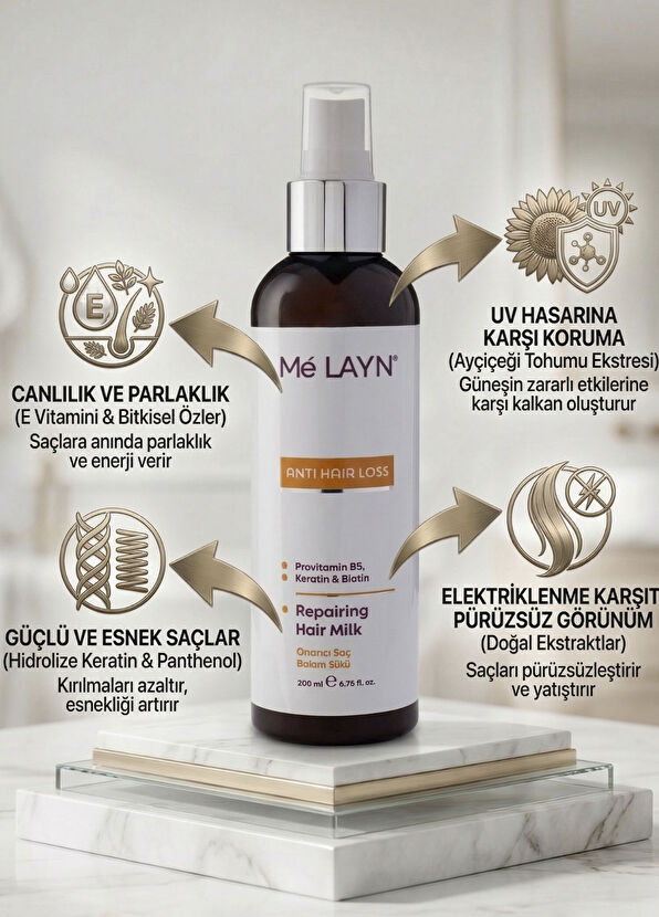 Melayn Repairing Hair Milk Repairing Hair Care Milk 200 ml - 4