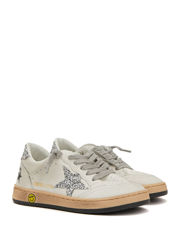 Golden Goose Ball Star Beyaz Unisex Deri Sneaker - 2