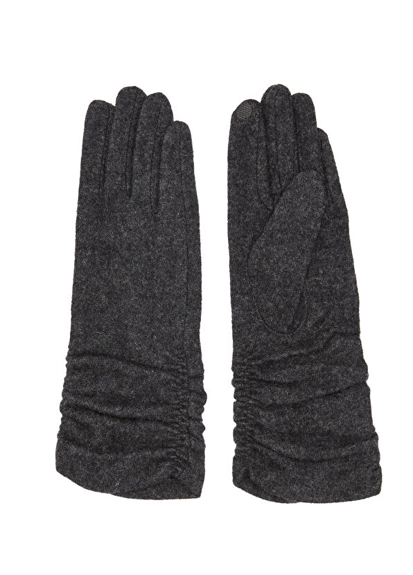 Beymen Club Anthracite Women's Wool Gloves - 1