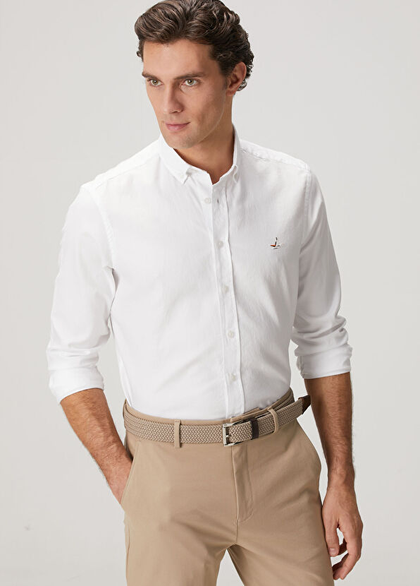 Beymen Club Comfort Fit White Oxford Shirt - 2