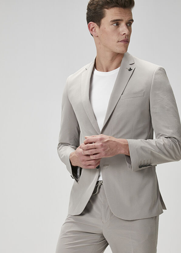 Beymen Club Beige Embossed Suit - 2