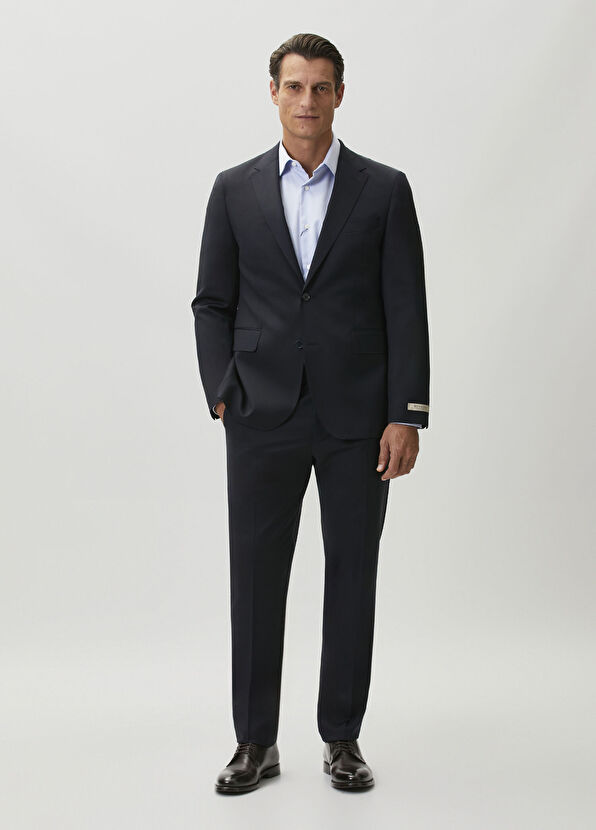 Beymen Collection Navy Blue Wool Suit - 1