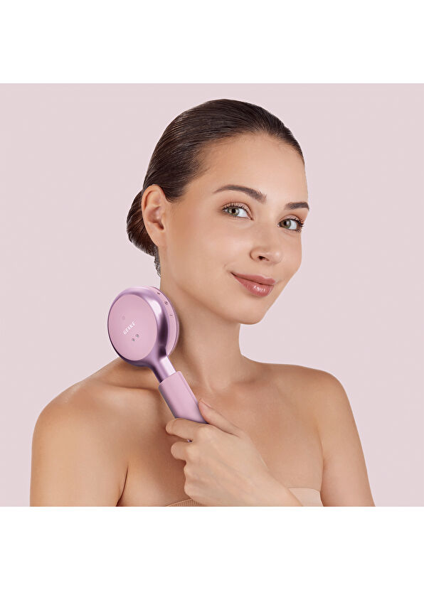Geske Sonic LED Full-Body Brush & Intensive Exfoliator Pink Kırmızı Led Terapili Vücut Temizleme ve Cilt Bakım Cihaz - 3