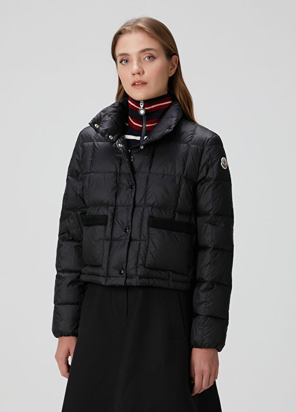 Jarcieu Siyah Crop Puffer Mont - Görsel 5