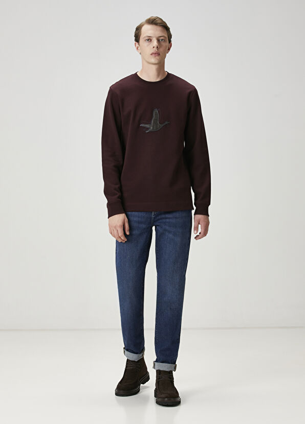 Beymen Club Plum Logo Detail Long Sleeve T-Shirt - 2