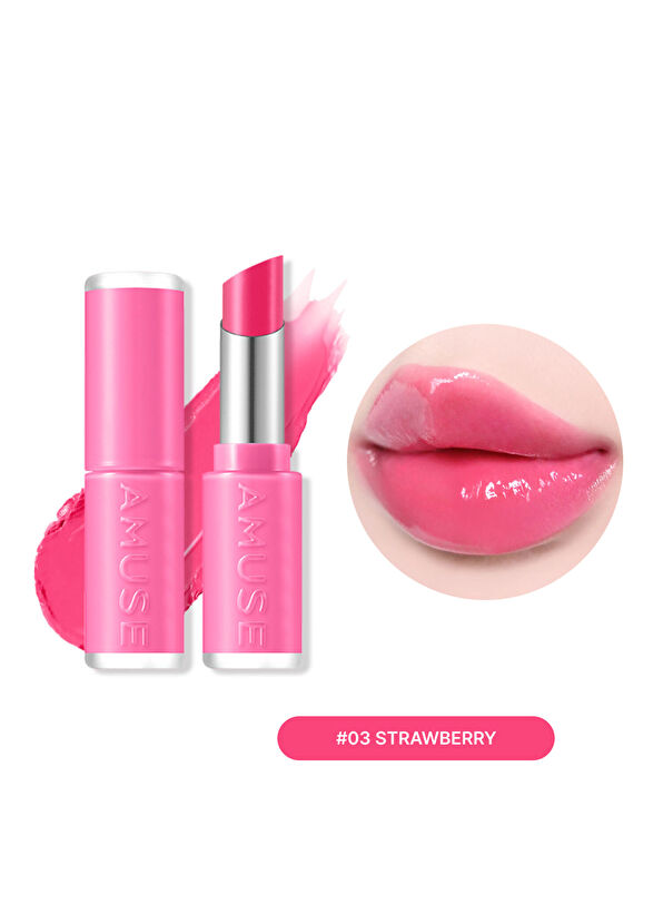 Amuse Fondue Balm #03 Strawberry Plumping Moisturizing Lip Balm 2.9 g - 2