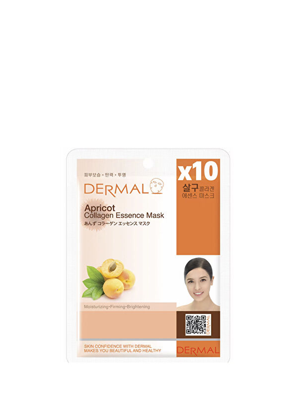 Dermal Apricot Collagen Extract Disposable Moisturizing 10-Pack Skin Care Mask - 1