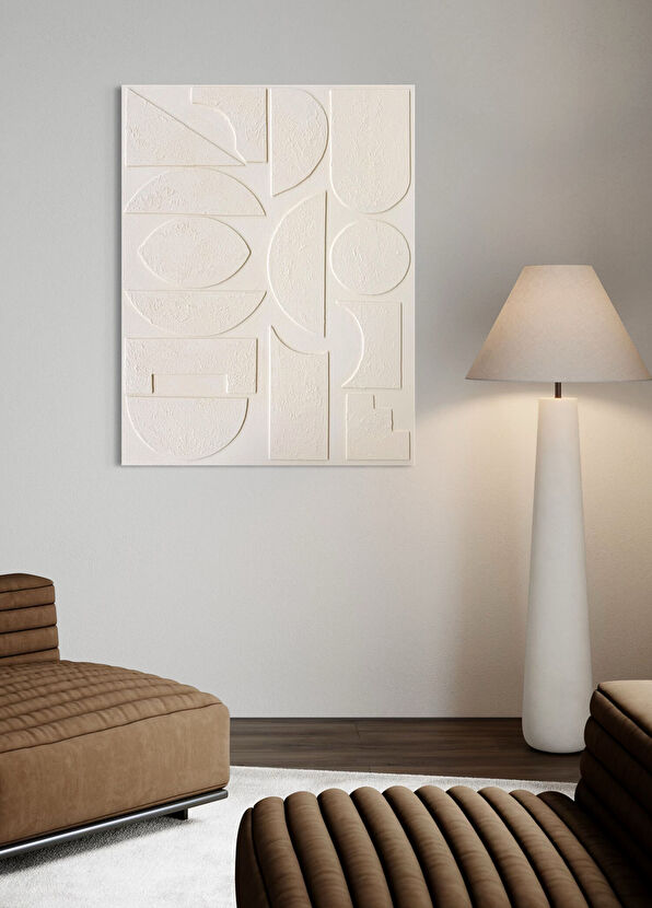 Y19 Design Santorini Stairs Krem Rengi Kanvas Tablo - 2