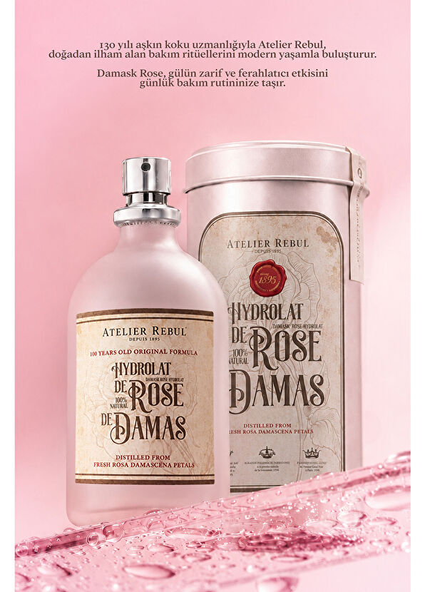 Atelier Rebul Damask Rose Hydrolat Mist 100 ml (Doğal Gül Suyu) - 4