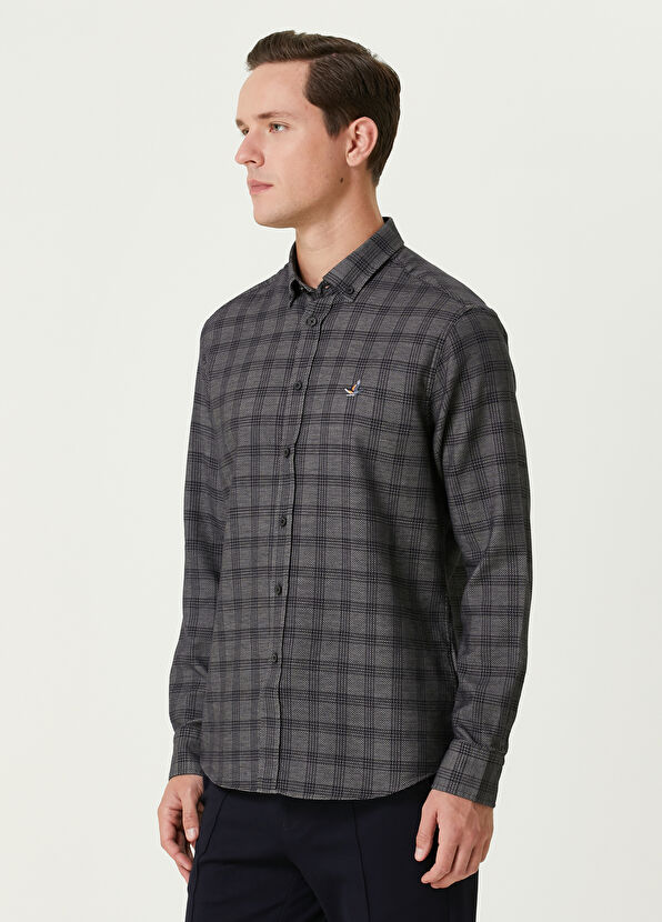 Beymen Club Grey Plaid Shirt - 4