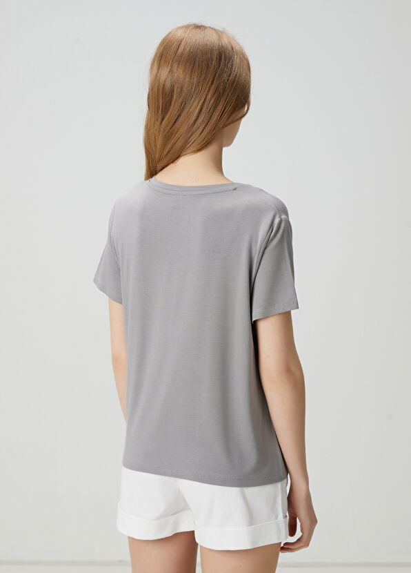 Beymen Club Grey Modal T-Shirt - 3