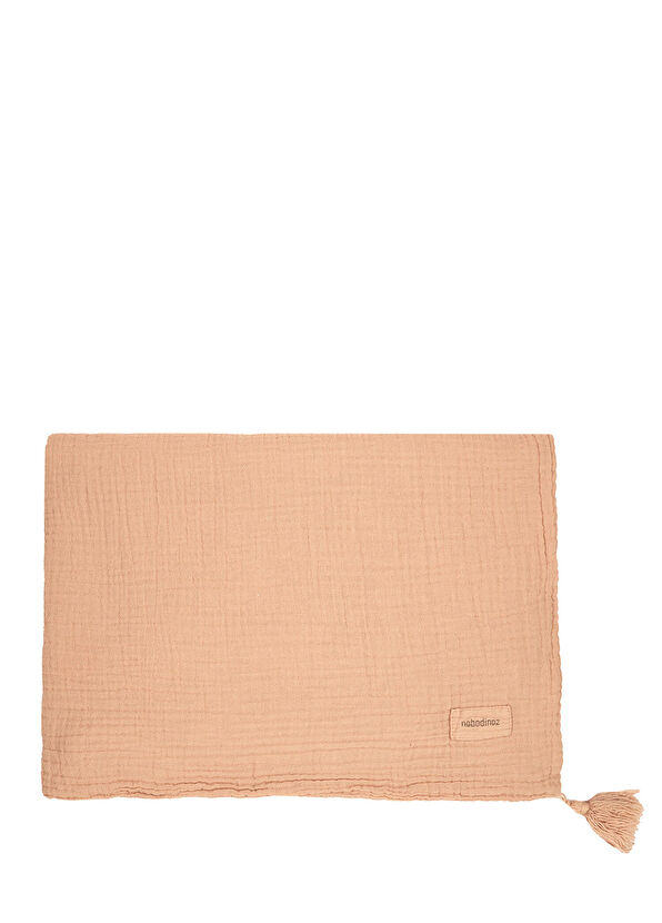 Nobodinoz Wabi Sabi Powder Pink Cotton Double Layer Muslin Baby Blanket - 1