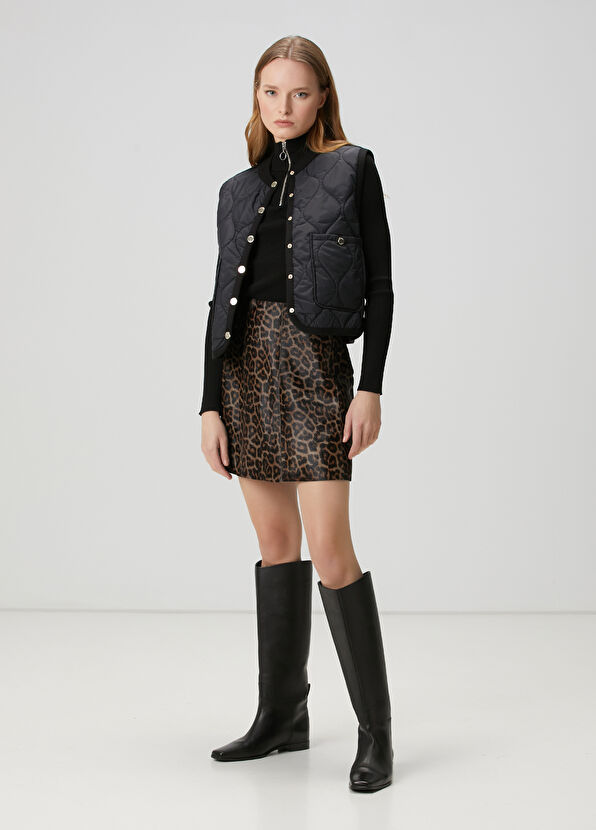 Beymen Club Black Quilted Bomber Knit Vest - 3