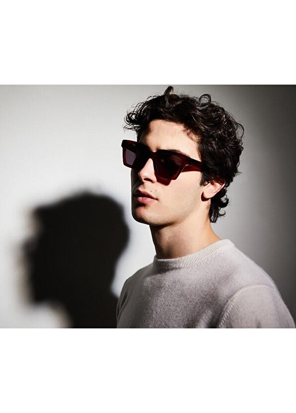 CharlieMax Milano Torre Acetate Burgundy Sunglasses - 3