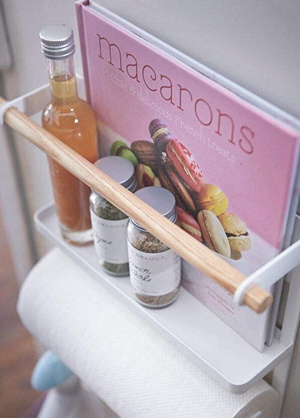 Yamazaki Toskana Beyaz Mıknatıslı Kağıt Havluluk Ve Raf - 4