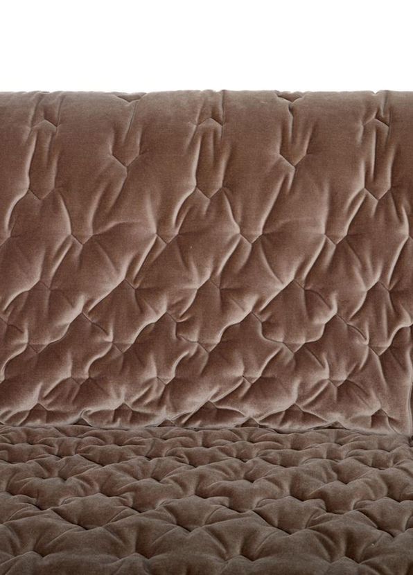 Ligne Roset Cover Harald Large Quilted Fabric Triple Sofa - 4